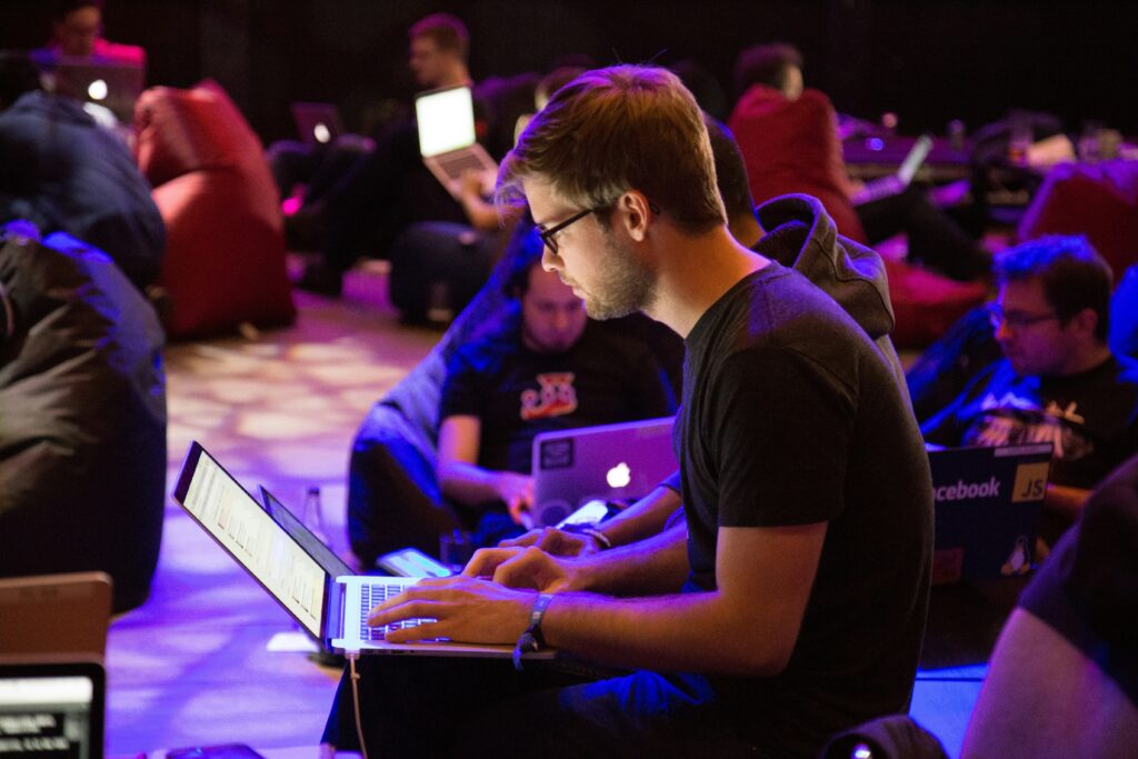 Person Using a Laptop